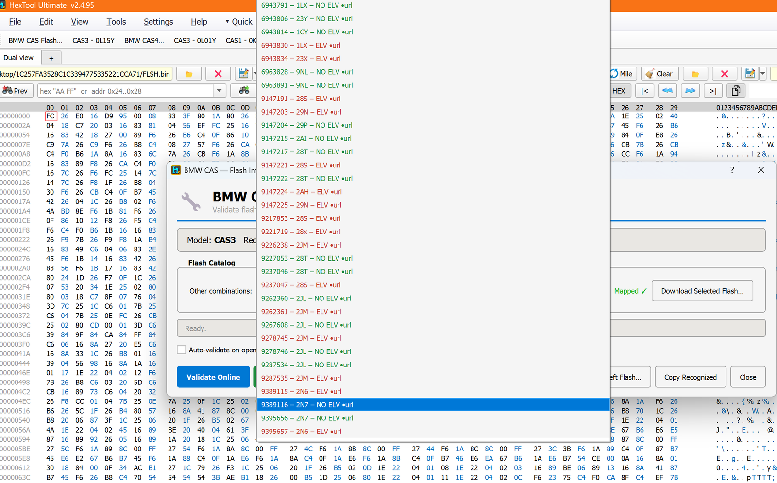 Flash catalog dropdown with many combinations