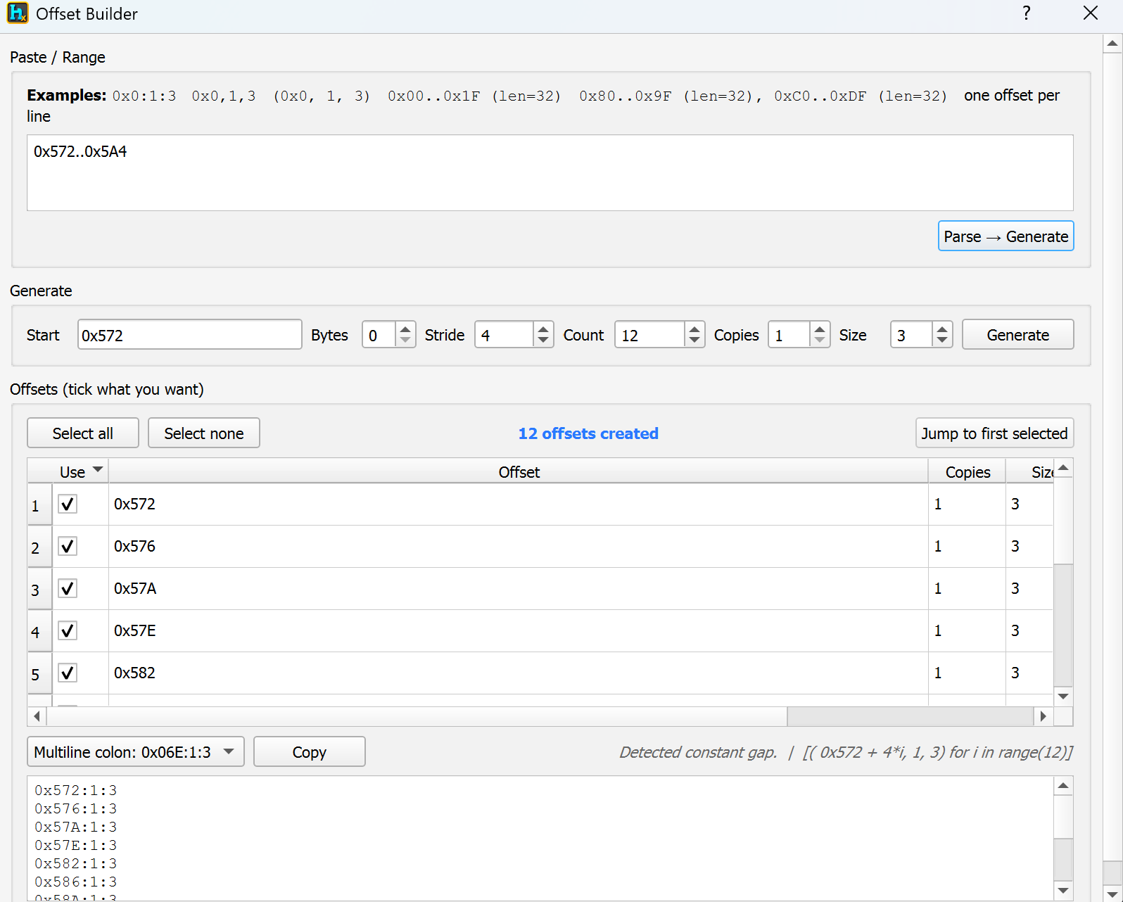 Offset Builder