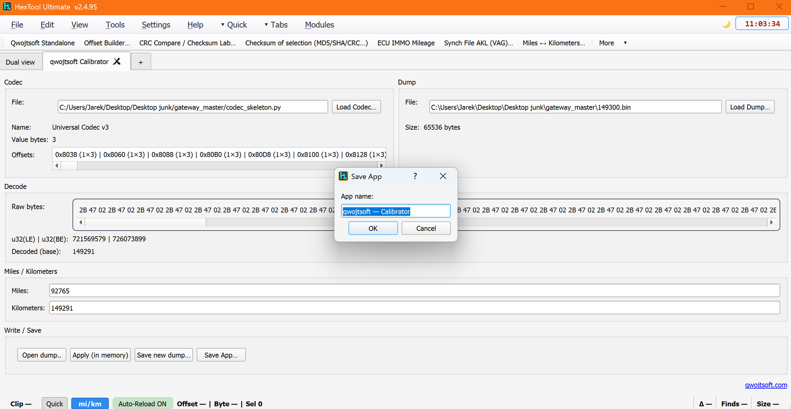 Save App — packaging a standalone calibrator