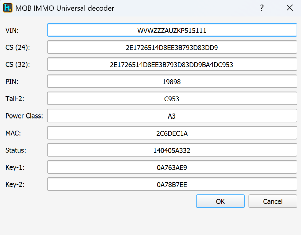 MQB IMMO Universal Decoder