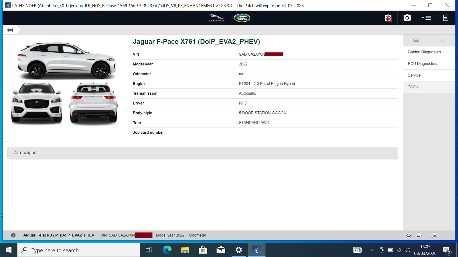 Pathfinder Car Identification